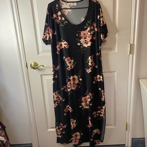 Black Floral Dress.